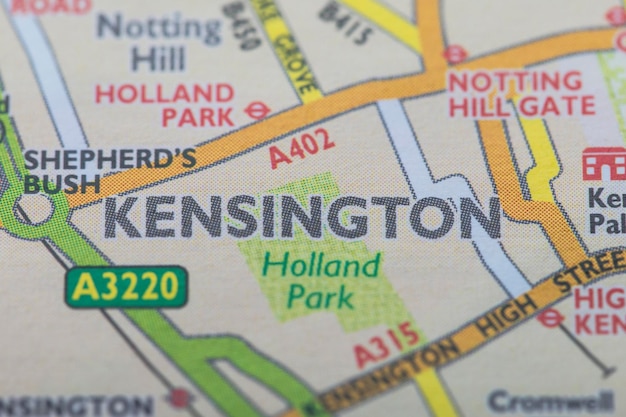 London borough of Kensington location map