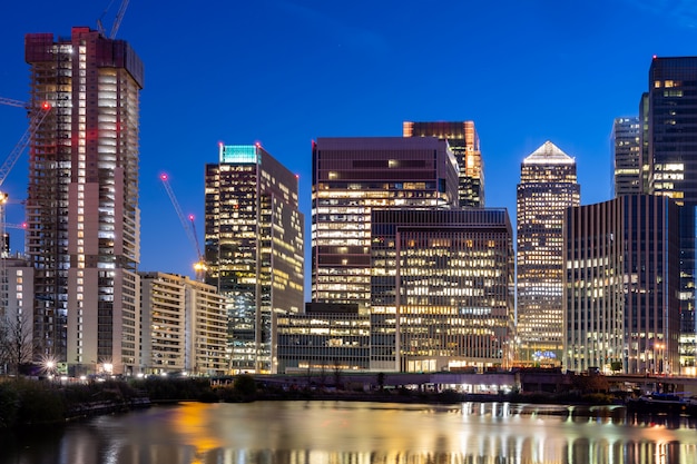 London Canary Wharf sunset