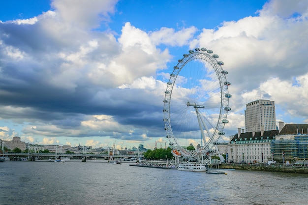 London eye on river thames