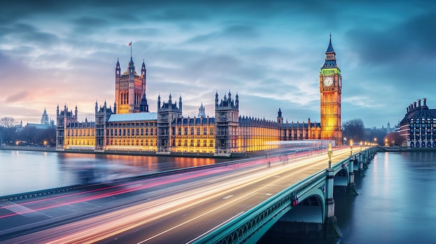 London skyline silhouette van beroemde plaatsen luchtbeeld