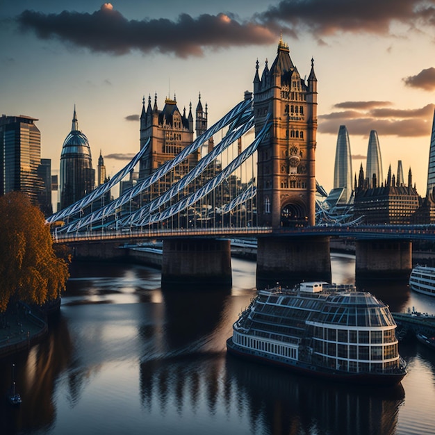 Foto london street view (veduta di strada di londra)