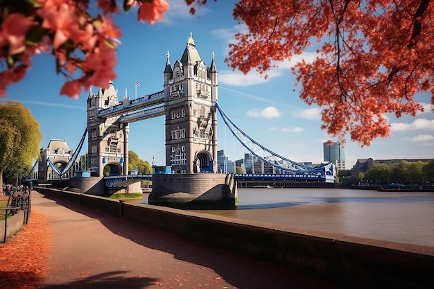 London Tower Bridge A Famous Structure in the United Kingdom Generative AI