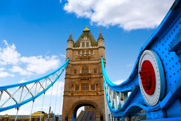 London Tower Bridge over Thames river 