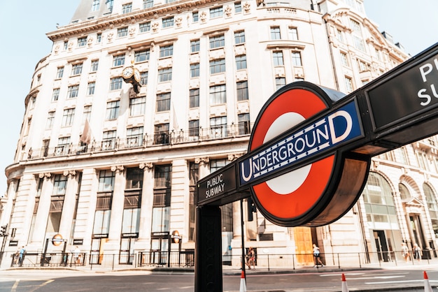 London Underground station entrance sign