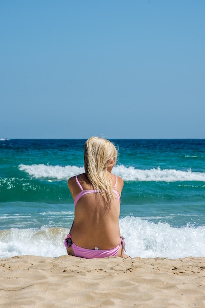 Lonely Girl on the beach