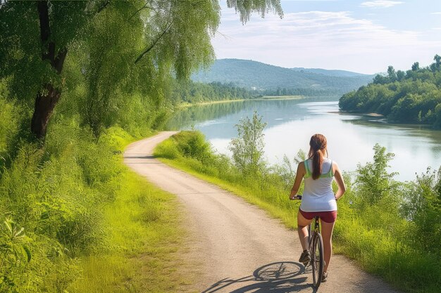 Photo lonely traveler healthy lifestyle on a beautiful tropical island