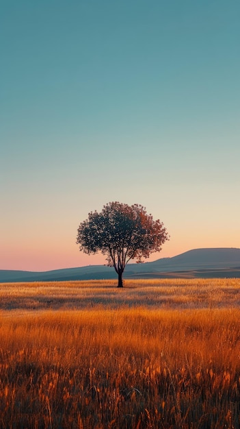 Lonely Tree in a Field of Wheat