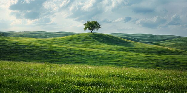 Lonely Tree on a Hill