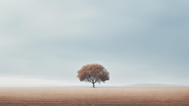 平原に一本の孤独な木