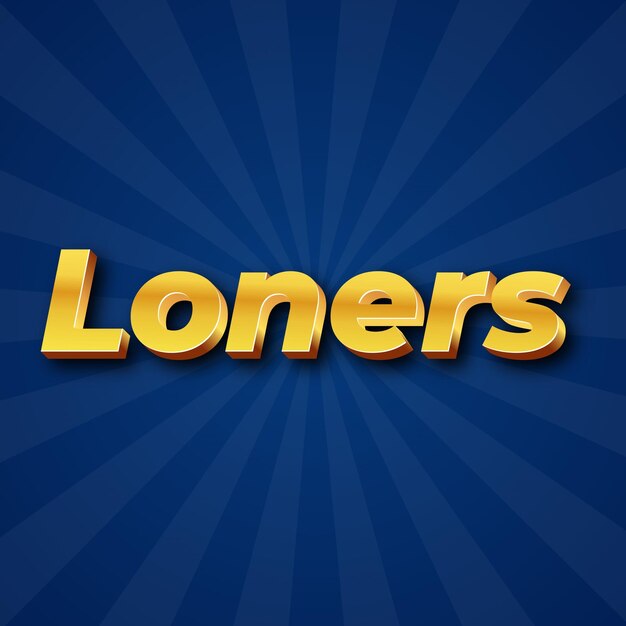 Loners Text effect Gold JPG attractive background card photo