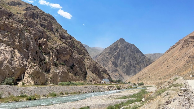 Long arm of the river among the mountains