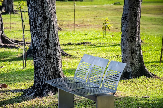 Long bench in the park