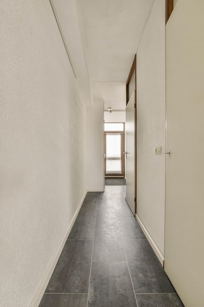 Long corridor in apartment