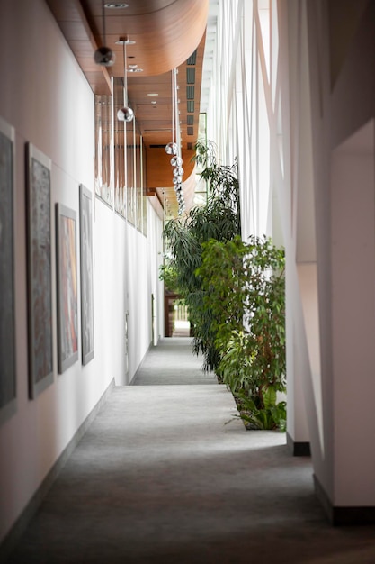 long corridor in the hotel