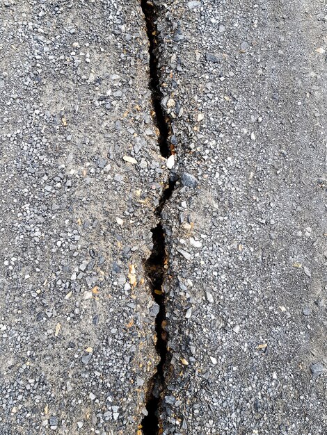 long cracks in the ground