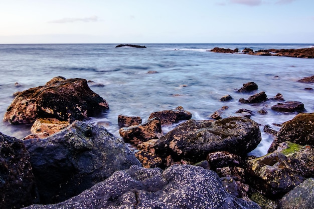 Long Exposure Picture of the Sea Coast in Tenerife