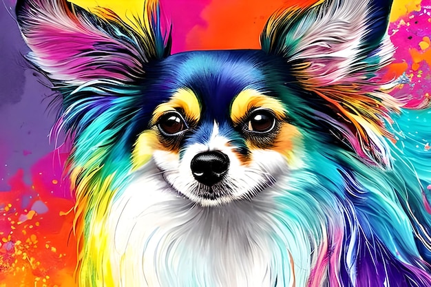 Premium AI Image | Long Haired Chihuahua dog