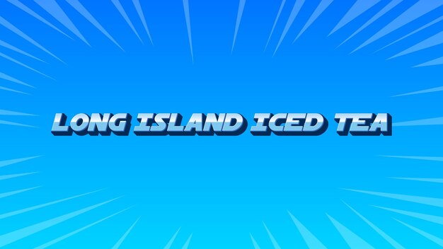 Long Island Iced Tea 3D Blue Text