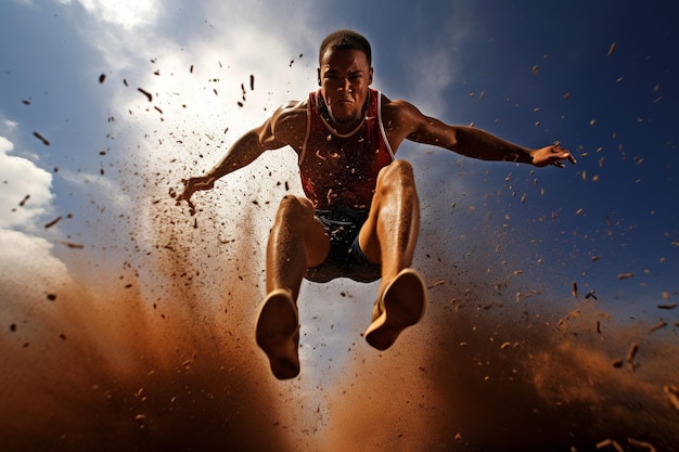 Photo long_jump_athlete_explosive_takeoff