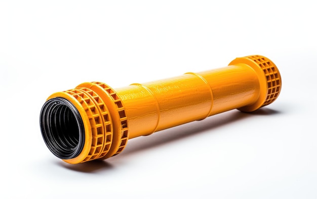 Photo long life subsurface drainage pipe on white or png transparent background