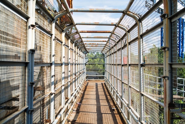 Photo long metal bridge - indonesia