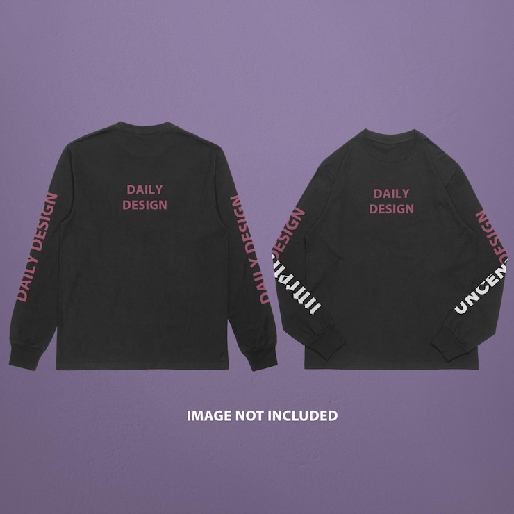 Photo long sleeve tshirt mockup