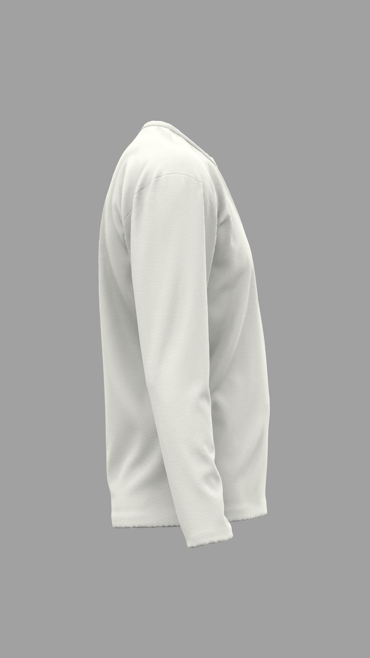 Photo long sleeve white t-shirt mockup