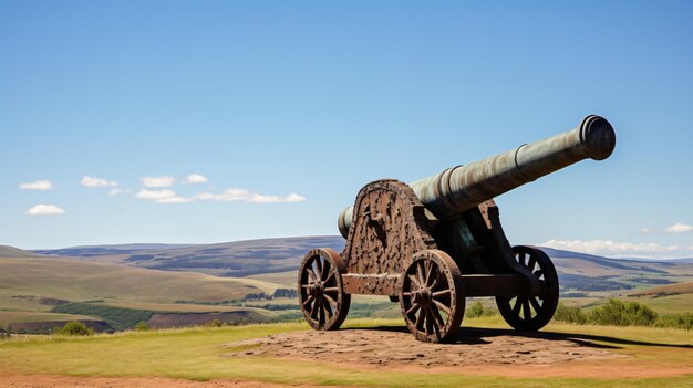 long tom monumental French field gun commemorating