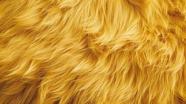 Photo long yellow fur closeup texture