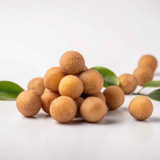 Longan fruit isolated on white background