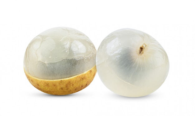 Longan on white background full depth of field mockup