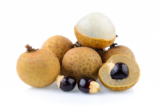 Longan on white background