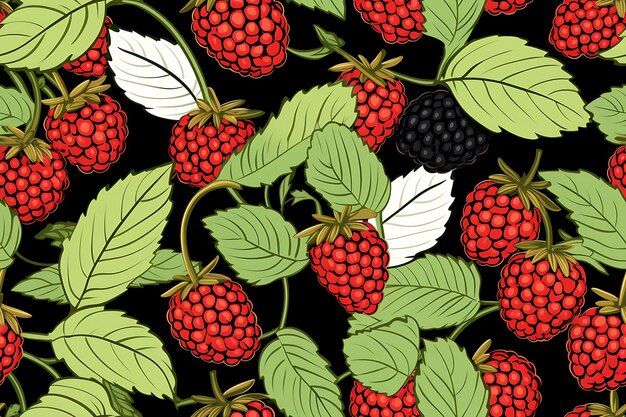 Longanberry patroon illustratie