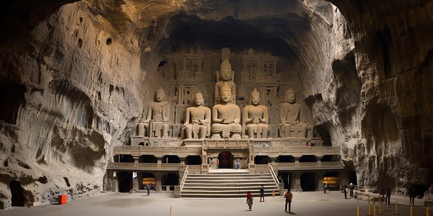 Longmen Grottoes with Buddha's figures are Starting with the Northern Wei Dynasty in 493