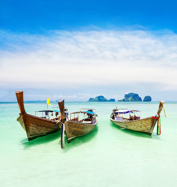 Longtale boat at the beach