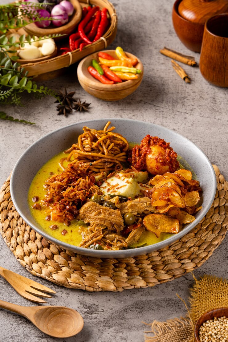 Photo ロントンサユルはインドネシアの伝統的なご飯料理です