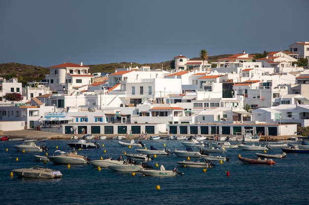 Look at Es Grau town in Menorca Island, Spain. 