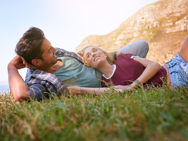 The look of love Shot of an affectionate young couple enjoying a day outdoors