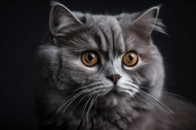 Looking gray cat munchkin