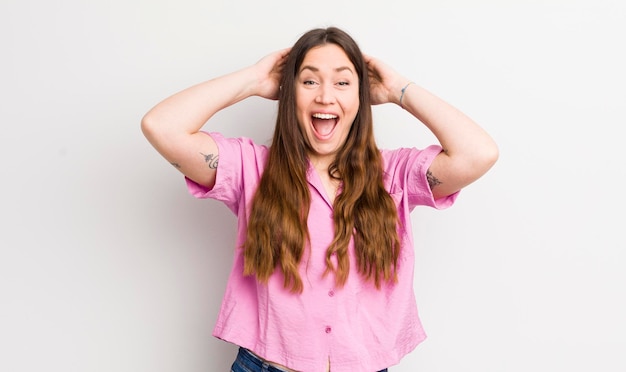 looking happy carefree friendly and relaxed enjoying life and success with a positive attitude