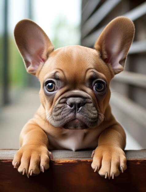 looking puppy french bulldog