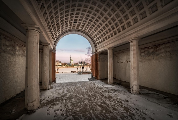 Photo looking through the arch in tver