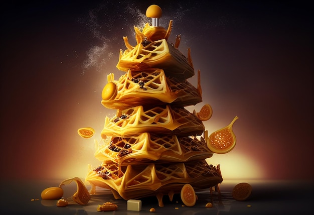 Looking for a waffle tower AI Generated