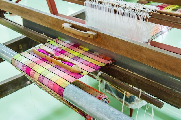 Photo loom for weaving silk in thailand