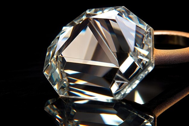 Loop die de facetten van een diamant vergroot die is gemaakt met generatieve AI