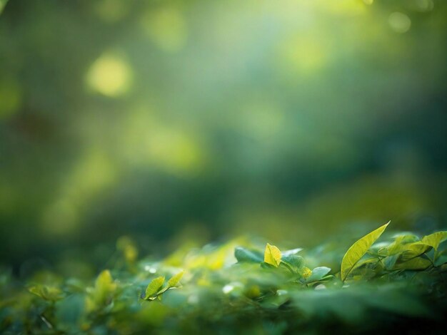 Loopable abstract background of a green natural bokeh