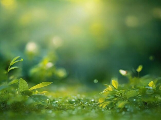 Loopable abstract background of a green natural bokeh