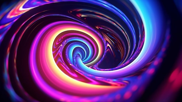 looping 3d animation abstract neon background Motion graphics scifi bg