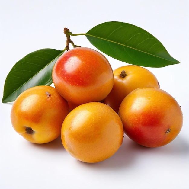 loquat fruit isolated on a white background