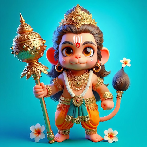 Photo lord bal hanuman with mace